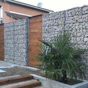 Cloture-en-gabions